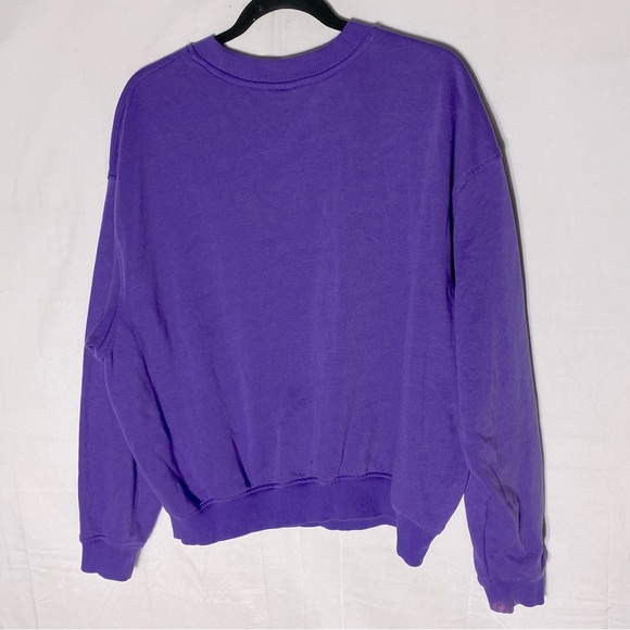 H&M Divided Purple Orange Oversized Crew Neck Alaska Sweatshirt XL - Picture 2 of 16